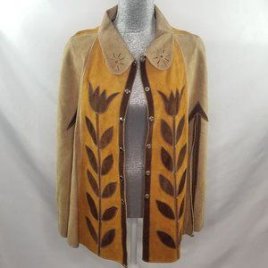 VINTAGE 1960’s Two-tone Suede Cape